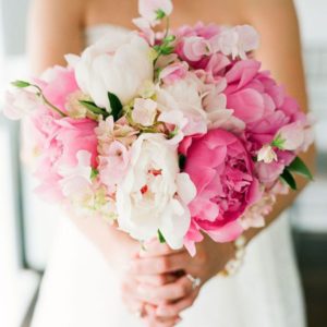 Pink and White Wedding flowers
